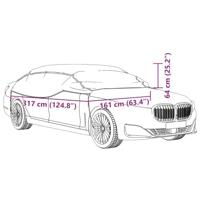 VidaXL Autohoes half met haken xl peva zilverkleurig - thumbnail