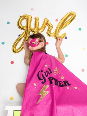 PartyDeko Folieballon Girl Goud