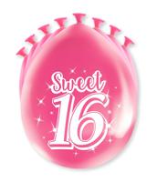 Party Ballonnen Sweet 16 (8st) - thumbnail