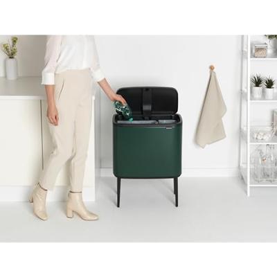 Brabantia Bo touch bin 2x30 liter mineral concrete grey - thumbnail