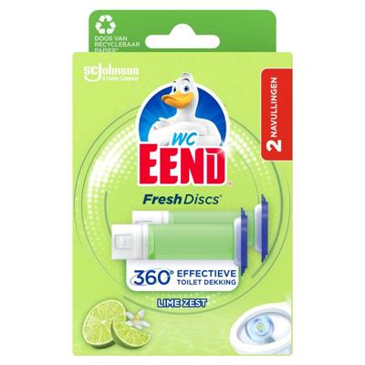 WC Eend Fresh disk navul duo lime zest 72 Milliliter WC Eend Fresh disk navul duo lime zest 72 Milliliter