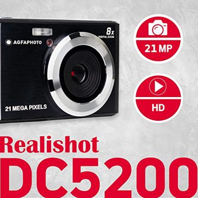 AgfaPhoto DC5200 Digitale camera 21 Mpix Zoom optisch: 0 x Zwart, Zilver Geïntegreerde accu, Met ingebouwde flitser - thumbnail