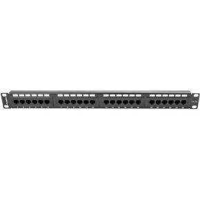 Lanberg patch panel 24 port 1U Cat.5e UTP Black PPU5-1024-B