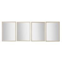 Wandspiegel Home ESPRIT Wit Bruin Beige Grijs 66 x 2 x 92 cm 70 x 2 x 97 cm (4 Stuks) - thumbnail