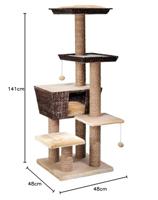 Europet Bernina 431-405574 Trend Kattenkrabpaal Curacao, 48 X 48 X 141 Cm, Beige - thumbnail