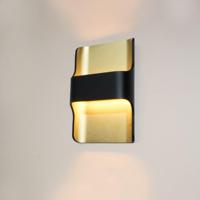 Artdelight Wandlamp designDallas zwart met goud - WL DALLAS ZW-MG - thumbnail