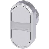 Siemens 3SU10503AB660AA0 3SU1050-3AB66-0AA0 Dubbele drukknop Metalen frontring, Hoogglans Knop Zilver, Wit 1 stuk(s) - thumbnail