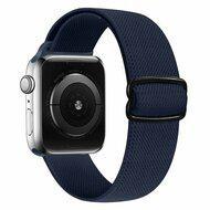 Solo Loop Nylon bandje - Donkerblauw - Geschikt voor Apple Watch 38mm / 40mm / 41mm / 42mm - thumbnail