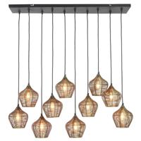 Light & Living Hanglamp 'Alvaro' 10-Lamps, kleur Antiek Brons - thumbnail