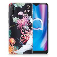 Alcatel 1S (2020) | TPU Hoesje | Bird Flowers - thumbnail