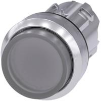 Siemens 3SU10510BB700AA0 3SU1051-0BB70-0AA0 Verlichte druktoets Metalen frontring, Hoogglans, Rond Knop Zilver, Helder 1 stuk(s) - thumbnail