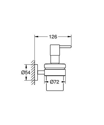 GROHE Essentials Zeepdispenser - 160ml - met houder - wandmontage - supersteel 40448dc1