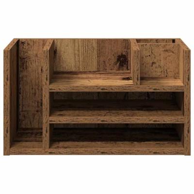 VidaXL Bureau organizer oudhout 44,5 x 24 x 25 cm bewerkt hout VidaXL Bureau organizer oudhout 44,5 x 24 x 25 cm bewerkt hout