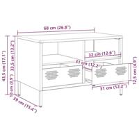 Tv-meubel 68x39x43,5 cm koudgewalst staal olijfgroen - thumbnail