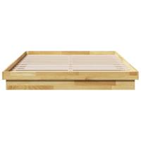 Bedframe zonder matras 160x200 cm massief hout eiken - thumbnail