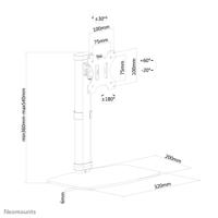 Neomounts FPMA-D890WHITE Monitorvoet Aantal monteerbare displays: 1 Display(s) 25,4 cm (10) - 76,2 cm (30) Wit Kantelbaar, Zwenkbaar - thumbnail