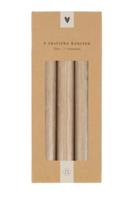 Zusss 4 Rustieke Kaarsen 20cm Kaki - thumbnail