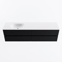 MONDIAZ VICA 180cm badmeubel onderkast Urban 4 lades. Wastafel MOON links zonder kraangat, kleur Talc. - thumbnail