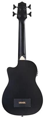 Kala U-Bass Journeyman Black elektrisch-akoestische bas ukelele met gigbag