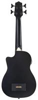 Kala U-Bass Journeyman Black elektrisch-akoestische bas ukelele met gigbag - thumbnail