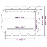 VidaXL Vervangingsluifel voor schommelbank 188/168x145/110cm antraciet - thumbnail