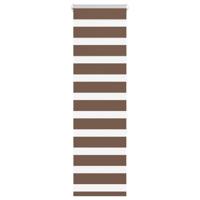 VidaXL Zebra rolgordijn 50x150 cm stofbreedte 45,9cm polyester bruin - thumbnail