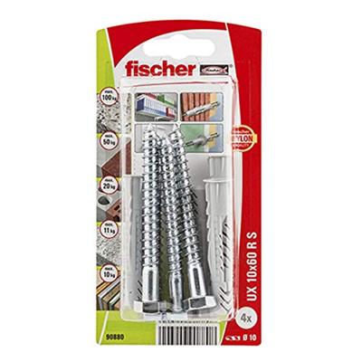 Fischer 090880 UX 10 x 60 R S K NV Universele pluggen 60 mm 1 set(s)