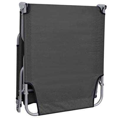 Ligbed inklapbaar met verstelbare rugleuning grijs