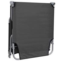 Ligbed inklapbaar met verstelbare rugleuning grijs - thumbnail