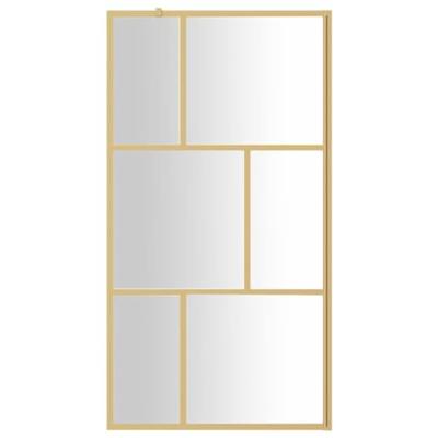 Inloopdouchewand transparant 100x195 cm ESG-glas goudkleurig - thumbnail