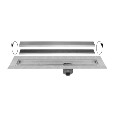 Easy Drain Multi TAF afvoergoot enkele plaat 80cm met Zero design rooster RVS edmtaf800