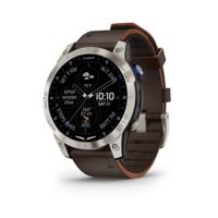 Garmin D2™ Mach 1 pilotensmartwatch met bruine leren band, referentienummer 010-02582-55, Zilver en zwart., strepen - thumbnail