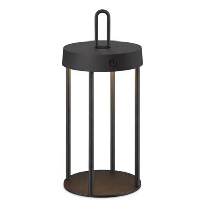 Draadloze Oplaadbare LED Tafellamp - Binnen & Buiten - Dimbaar - ø12.8 x 28.4 cm - Warmwit licht - 3000mAh - Zwart