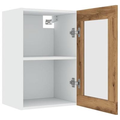 Hangkast 40x31x60 cm bewerkt hout artisanaal eikenkleurig