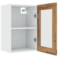 Hangkast 40x31x60 cm bewerkt hout artisanaal eikenkleurig - thumbnail