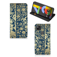 Google Pixel 4a Smart Cover Beige Flowers - thumbnail