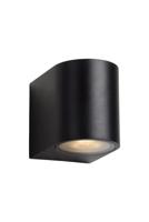 Lucide ZORA-LED - Wandspot / Wandlamp Binnen/Buiten - LED Dimb. - GU10 - 1x5W 3000K - IP44 - Zwart - thumbnail