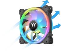 Thermaltake CL-F137-PL12SW-A PC-ventilator Zwart (b x h x d) 184 x 129 x 162 mm Incl. LED-verlichting, Incl. RGB-verlichtingsbesturing - thumbnail