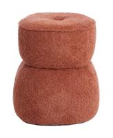 Light & Living Poef 'Leyla' Chenille, kleur Terra - thumbnail