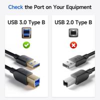 Cable Matters USB 3.0-kabel 1 m (USB 3-kabel, USB 3.0 A naar B-kabel) in zwart 1 meter - thumbnail
