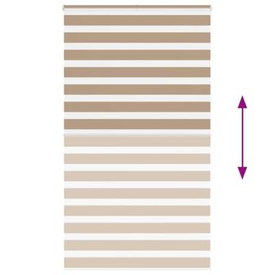 Zebra Blind 125x200 cm stofbreedte 120,9 cm polyester zandbruin