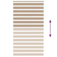 Zebra Blind 125x200 cm stofbreedte 120,9 cm polyester zandbruin - thumbnail
