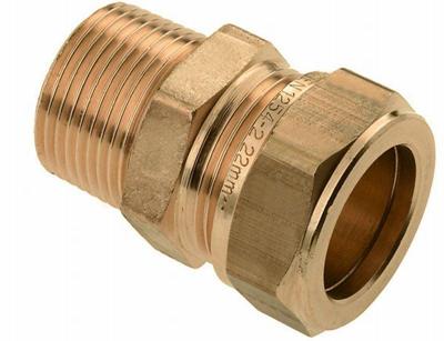 Bonfix knelkoppeling - Puntstuk - 3/4 x 15mm - Messing