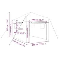 Kas met dak Groen 280 x 410 x 315 cm Staal - thumbnail