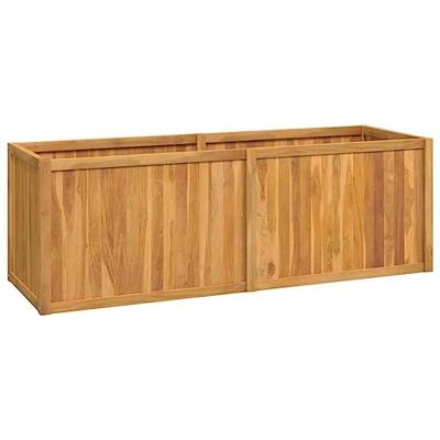 VidaXL Plantenbak verhoogd 150x50x50 cm massief teakhout