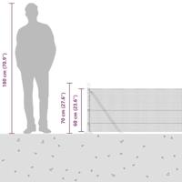 VidaXL Afrasteringspaal grijs 25 x 0,6 m (12 x 12 mm gaas) - thumbnail