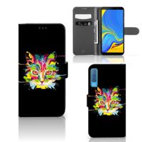 Samsung Galaxy A7 (2018) Leuk Hoesje Cat Color - thumbnail