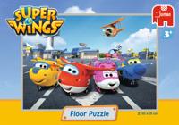 Jumbo vloerpuzzel Super Wings junior 50 cm 15 delig - thumbnail
