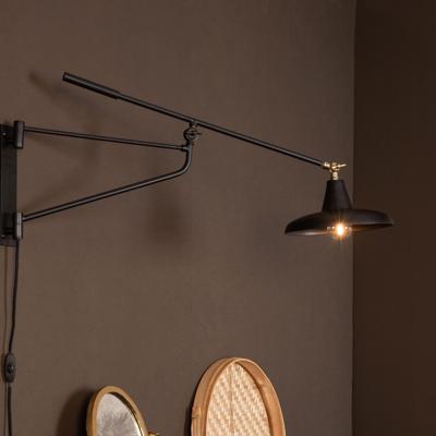 Dutchbone Wandlamp 'Hector' 30cm, kleur Zwart