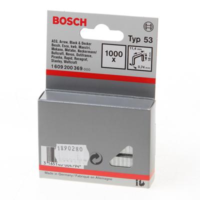 Bosch Accessories 1609200369 Nieten met fijn draad Type 53 1000 stuk(s) Afm. (l x b) 18 mm x 11.4 mm Bosch Accessories 1609200369 Nieten met fijn draad Type 53 1000 stuk(s) Afm. (l x b) 18 mm x 11.4 mm